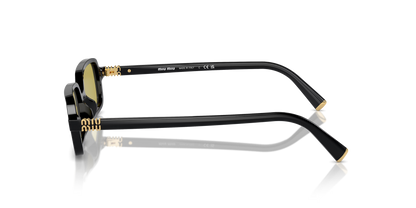 משקפי שמש מיו מיו שחור-ירוק | MIU MIU MU 11ZS Black-Green