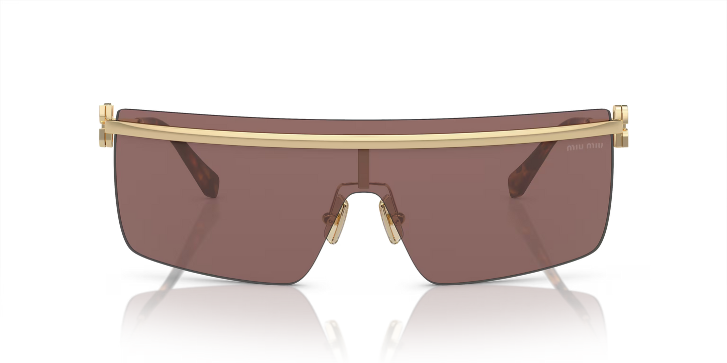 משקפי שמש מיו מיו זהב-חום | MIU MIU MU 50ZS Gold-Brown