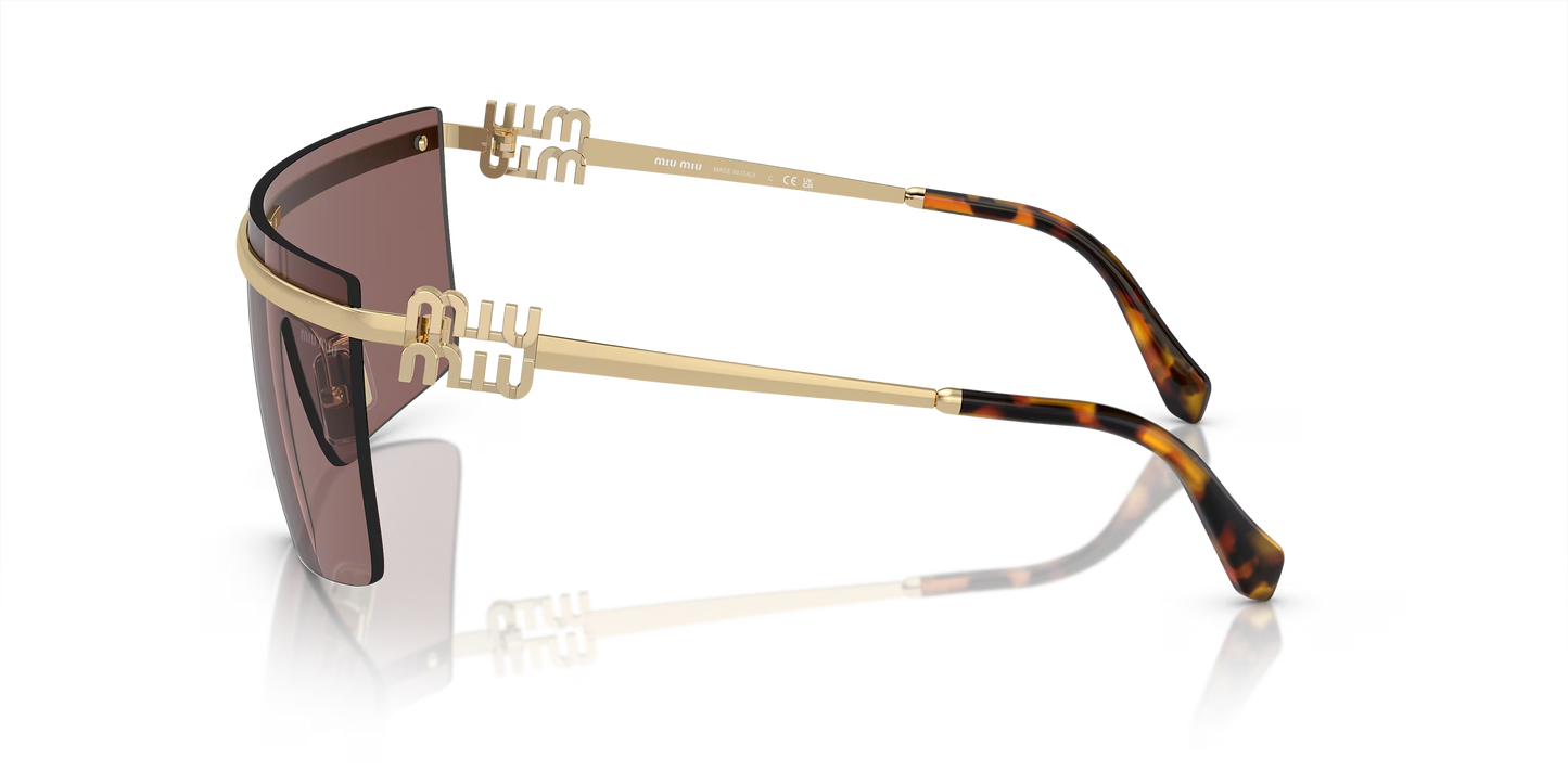 משקפי שמש מיו מיו זהב-חום | MIU MIU MU 50ZS Gold-Brown