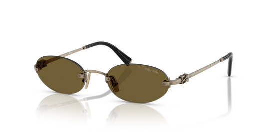 משקפי שמש מיו מיו זהב-חום | MIU MIU MU A54S Gold-Brown