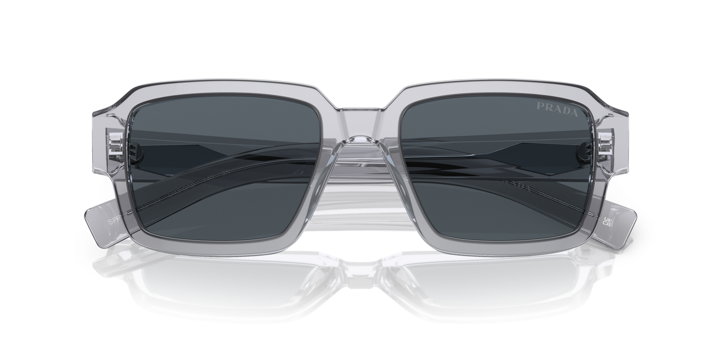 Prada PR 02ZS Transparent Grey-Blue Sunglasses
