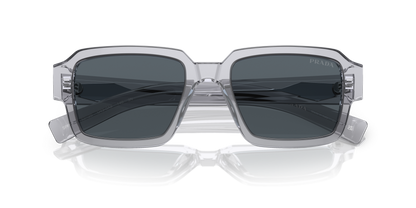 Prada PR 02ZS Transparent Grey-Blue Sunglasses