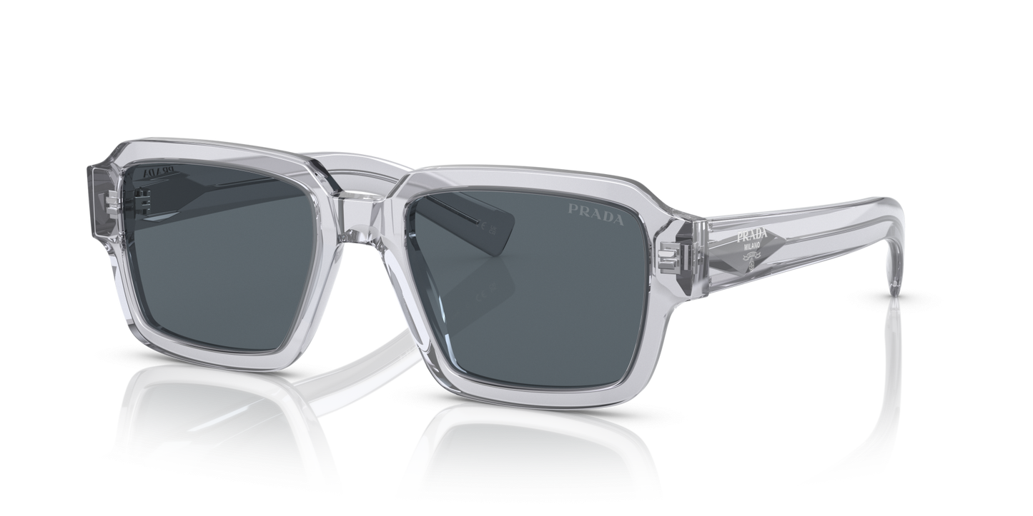 Prada PR 02ZS Transparent Grey-Blue Sunglasses