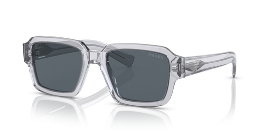 Prada PR 02ZS Transparent Grey-Blue Sunglasses