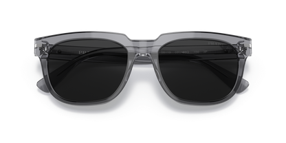 משקפי שמש פראדה שקוף אפור-קוטב שחור | Prada PR 04YS Transparent Grey-Polarized Black
