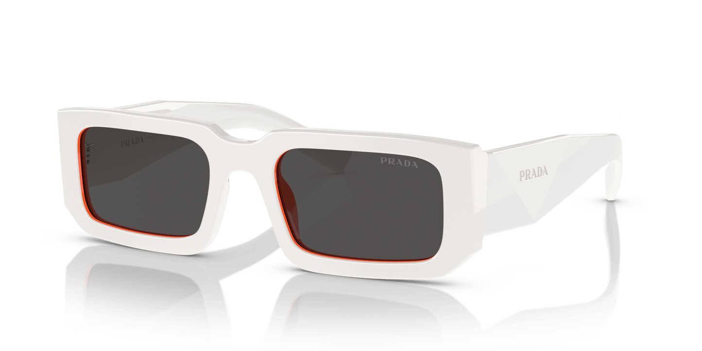 Prada Sunglasses Talc/Orange-Dark Grey | PRADA PR 06YS Talc/Orange-Dark Grey
