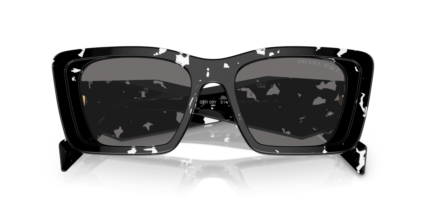 Prada Sunglasses Black Crystal Tortoise-Dark Grey Polarized | PRADA PR 08YS Black Crystal Tortoise-Dark Grey Polarized