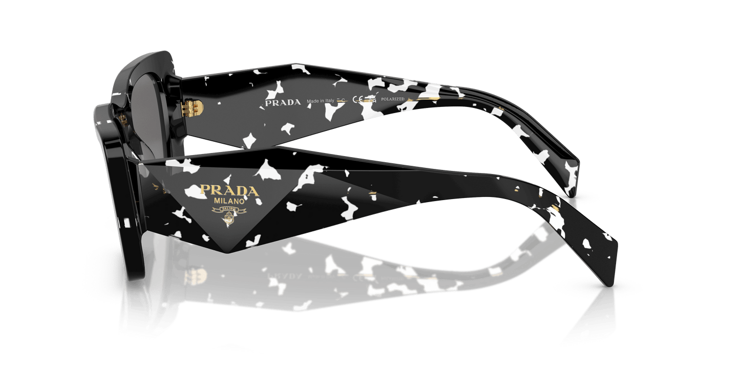 Prada Sunglasses Black Crystal Tortoise-Dark Grey Polarized | PRADA PR 08YS Black Crystal Tortoise-Dark Grey Polarized