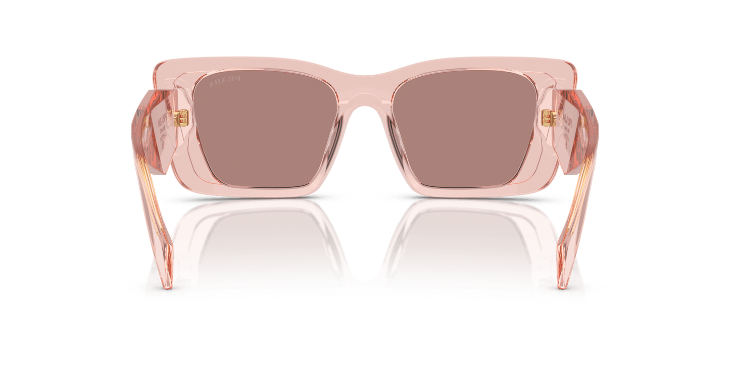 Prada Sunglasses Transparent Peach-Light Brown | PRADA PR 08YS Transparent Peach-Light Brown