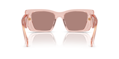 Prada Sunglasses Transparent Peach-Light Brown | PRADA PR 08YS Transparent Peach-Light Brown