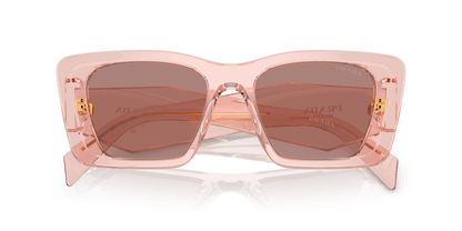 Prada Sunglasses Transparent Peach-Light Brown | PRADA PR 08YS Transparent Peach-Light Brown