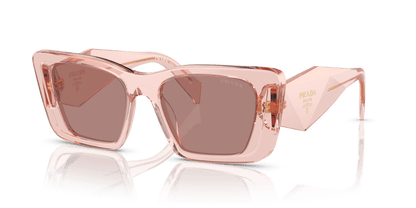 Prada Sunglasses Transparent Peach-Light Brown | PRADA PR 08YS Transparent Peach-Light Brown