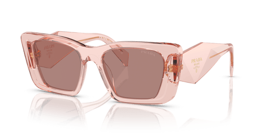 Prada Sunglasses Transparent Peach-Light Brown | PRADA PR 08YS Transparent Peach-Light Brown