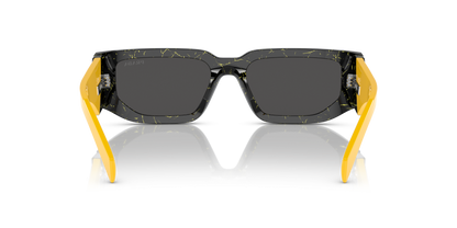 Prada Sunglasses Black Yellow Marble-Dark Grey | PRADA PR 09ZS Black Yellow Marble-Dark Grey