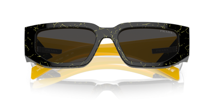 Prada Sunglasses Black Yellow Marble-Dark Grey | PRADA PR 09ZS Black Yellow Marble-Dark Grey