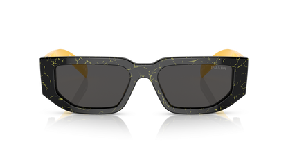 Prada Sunglasses Black Yellow Marble-Dark Grey | PRADA PR 09ZS Black Yellow Marble-Dark Grey