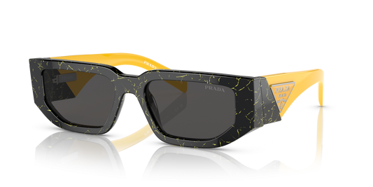 Prada Sunglasses Black Yellow Marble-Dark Grey | PRADA PR 09ZS Black Yellow Marble-Dark Grey