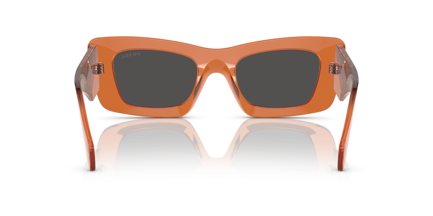 Prada Crystal Orange-Dark Grey Sunglasses | PRADA PR 13ZS Crystal Orange-Dark Grey