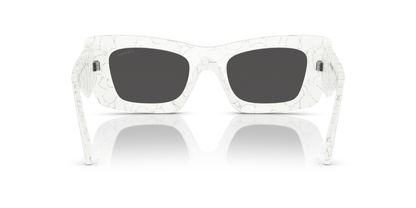 Prada Sunglasses Matte White Marble-Dark Grey | PRADA PR 13ZS Matte White Marble-Dark Grey