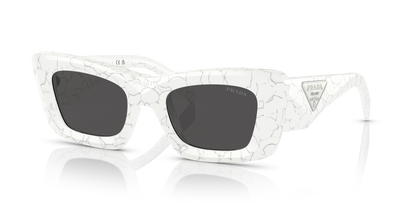 Prada Sunglasses Matte White Marble-Dark Grey | PRADA PR 13ZS Matte White Marble-Dark Grey