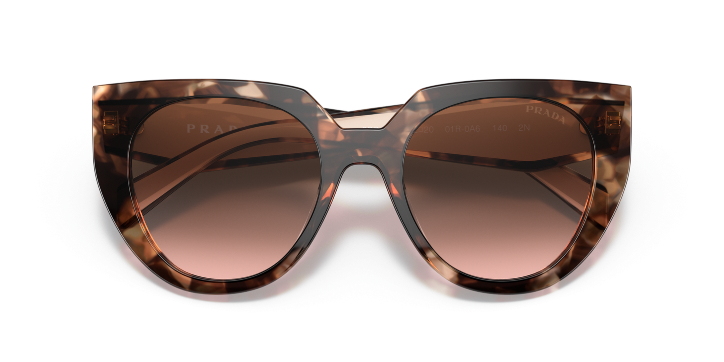 Prada Sunglasses Caramel Tortoise/Powder-Brown Gradient | PRADA PR 14WS Caramel Tortoise/Powder-Brown Gradient