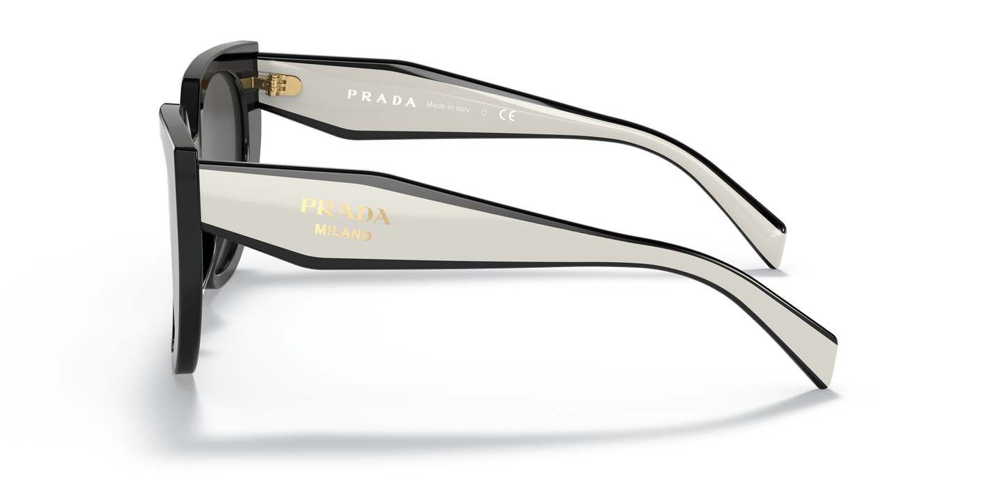 Prada Sunglasses Black/Talc-Dark Grey | PRADA PR 14WS Black/Talc-Dark Grey