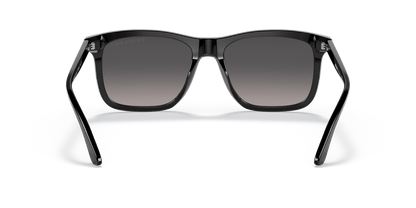 משקפי שמש של פראדה שחור-קוטב אפור שיפוע | Prada PR 18WS Black-Polarized Grey Gradient