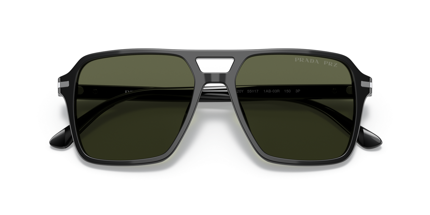 Prada Sunglasses Black-Green Polarized | Prada PR 20YS Black-Polarized Green