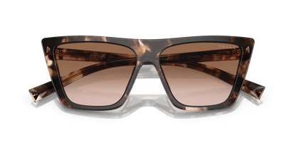 Prada Sunglasses Caramel Tortoise-Brown Gradient | PRADA PR 21ZS Caramel Tortoise-Brown Gradient