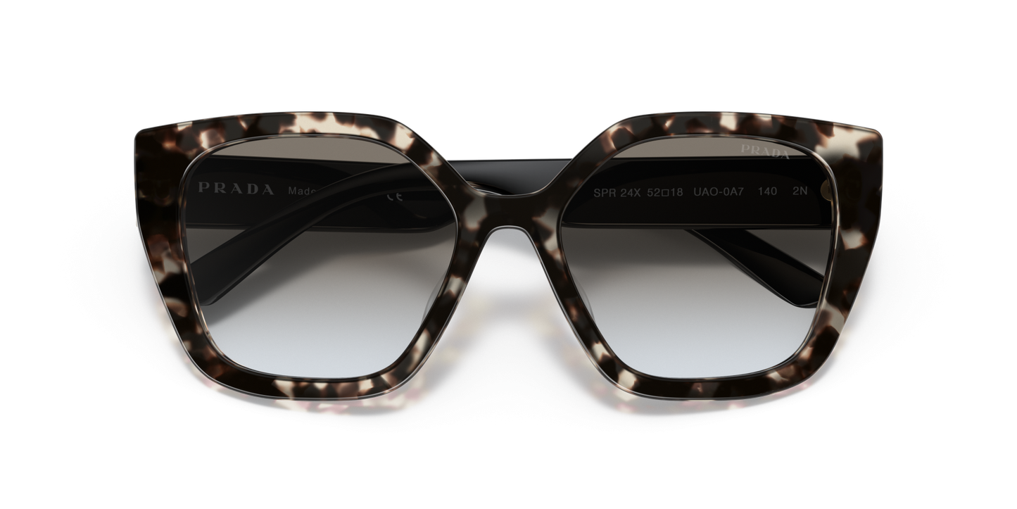 Prada Sunglasses Talc Tortoise-Grey Gradient | PRADA PR 24XS Talc Tortoise-Grey Gradient