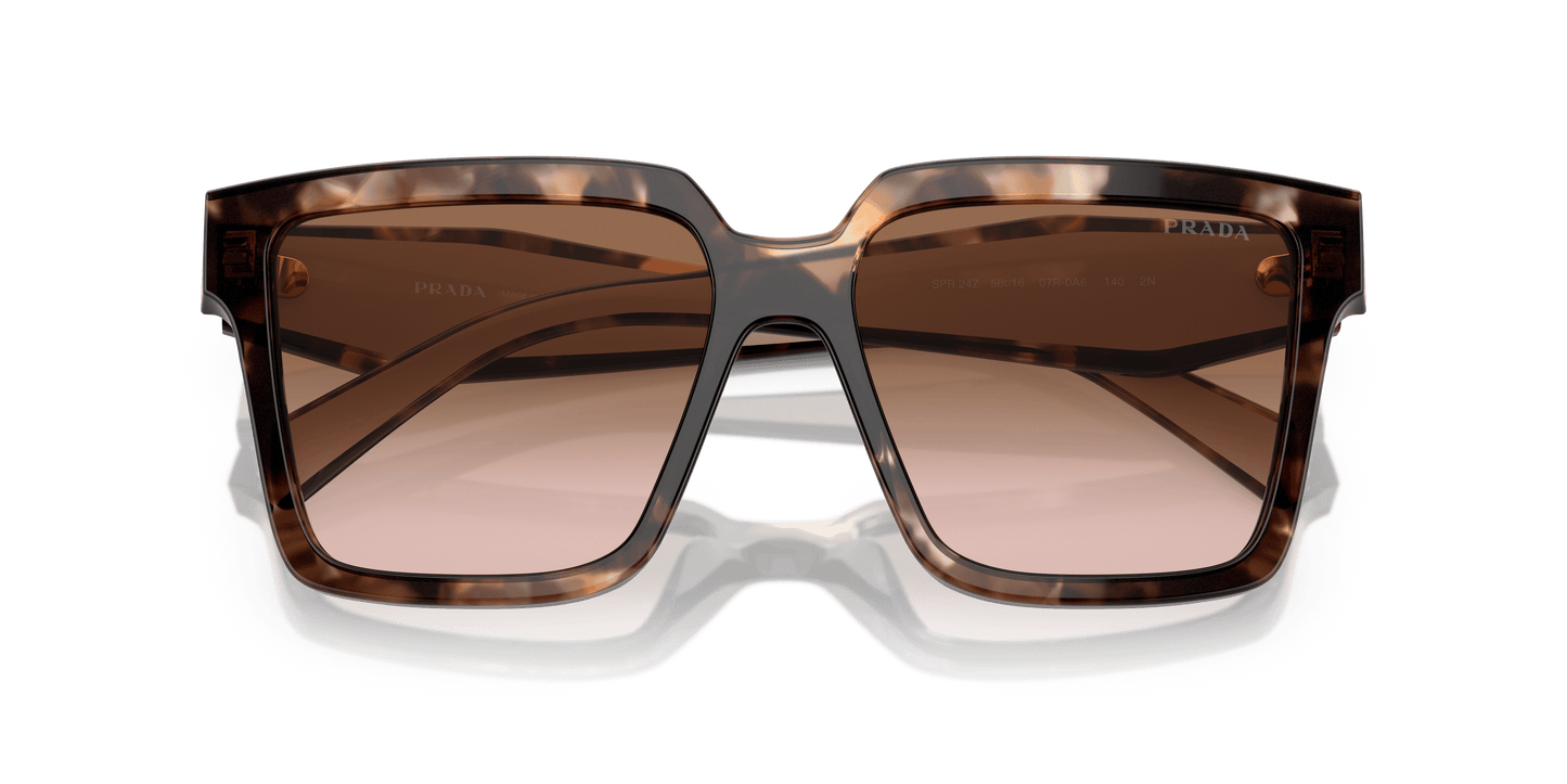 Prada Sunglasses Caramel Tortoise-Brown Gradient | PRADA PR 24ZS Caramel Tortoise-Brown Gradient