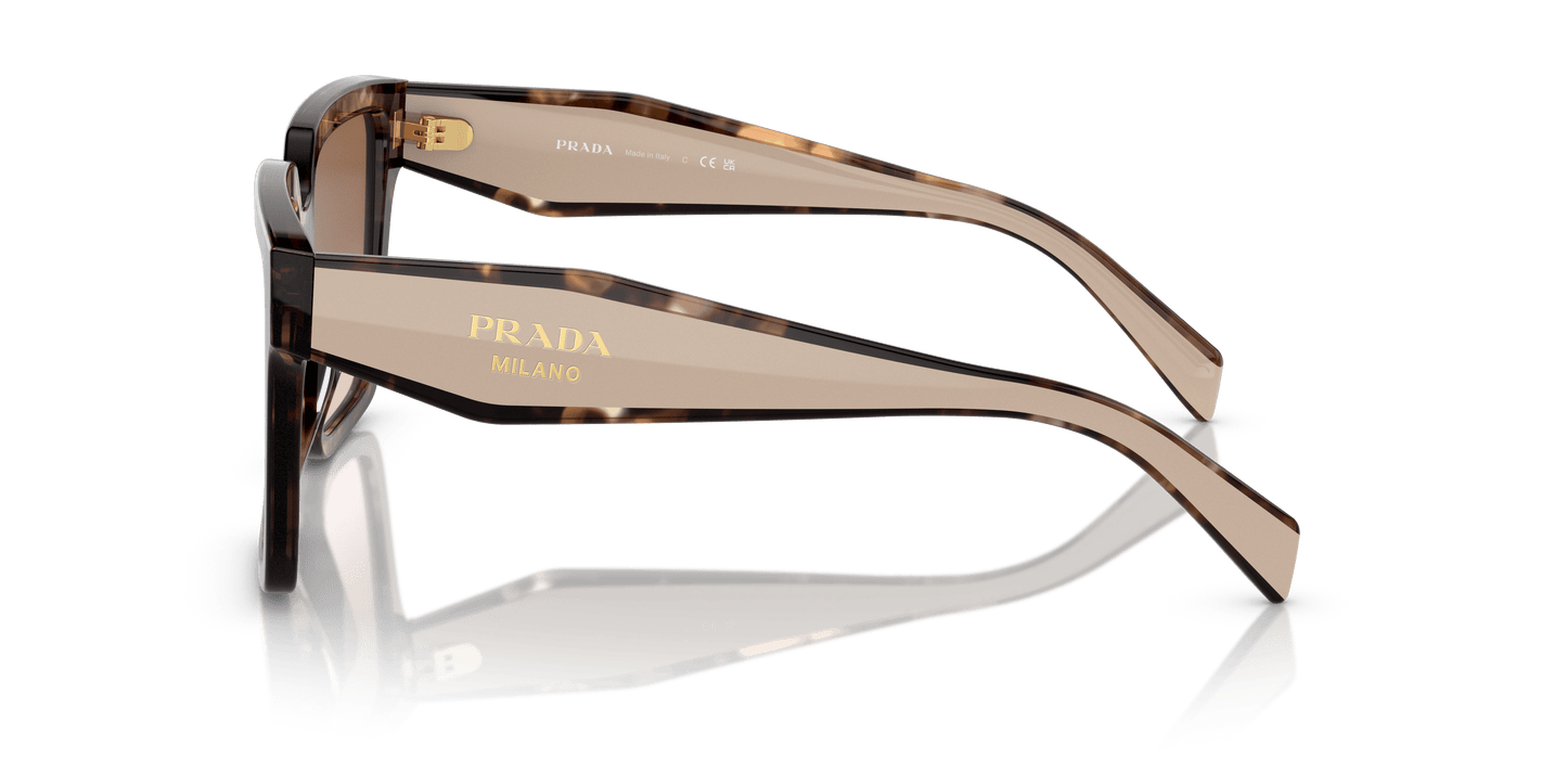 Prada Sunglasses Caramel Tortoise-Brown Gradient | PRADA PR 24ZS Caramel Tortoise-Brown Gradient