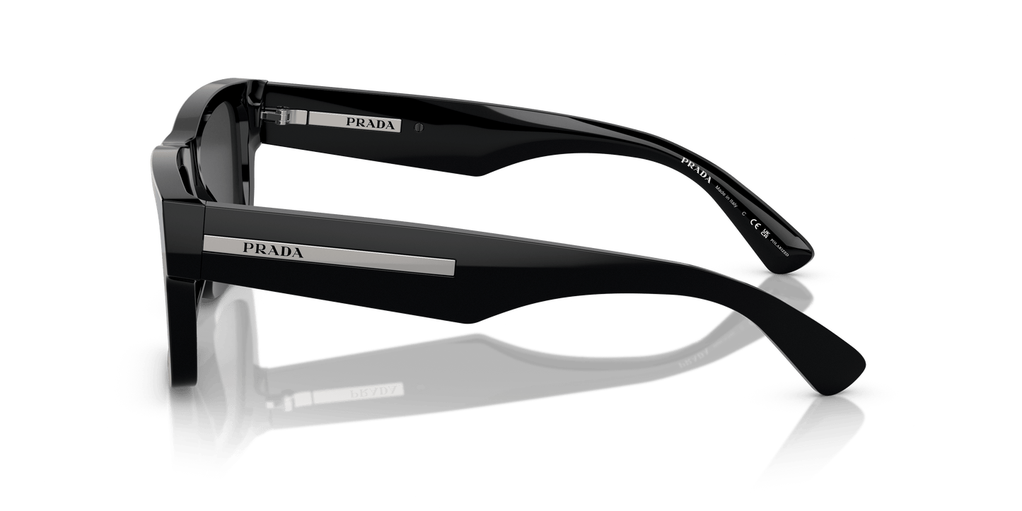 משקפי שמש פראדה שחור מקוטב שחור | Prada PR 25ZS Black-Polarized Black