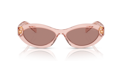 Prada Sunglasses Transparent Peach-Light Brown | PRADA PR 26ZS Transparent Peach-Light Brown