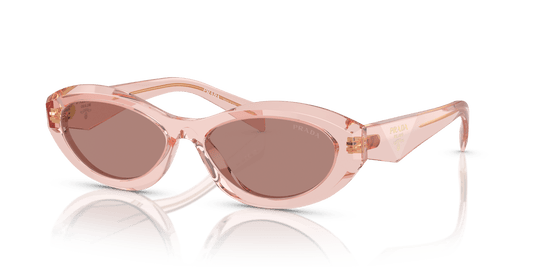 Prada Sunglasses Transparent Peach-Light Brown | PRADA PR 26ZS Transparent Peach-Light Brown