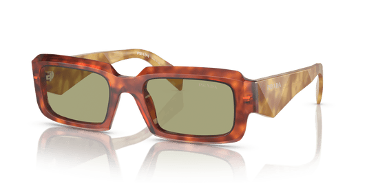 Prada Sunglasses Cognac Tortoise-Green | Prada PR 27ZS Cognac Tortoise-Green