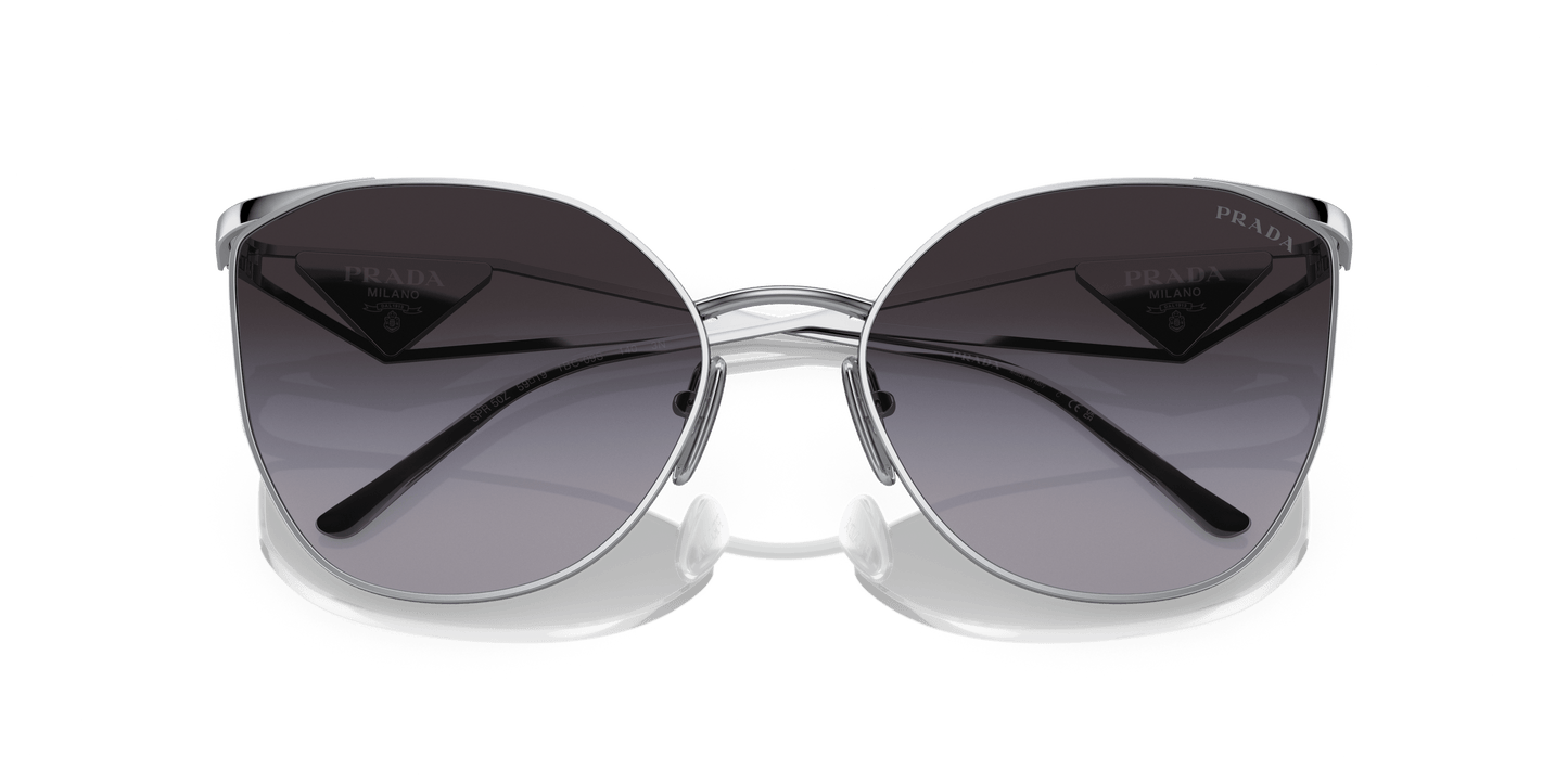 Prada Sunglasses Silver-Grey Gradient | PRADA PR 50ZS Silver-Grey Gradient