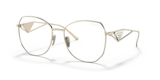 Prada Sunglasses Pale Gold-Clear Blue Light Filter | PRADA PR 57YS Pale Gold-Clear Blue Light Filter