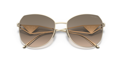 Prada Sunglasses Pale Gold-Light Brown Gradient Light Grey | PRADA PR 57YS Pale Gold-Light Brown Gradient Light Grey