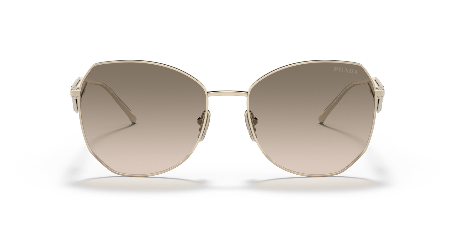 Prada Sunglasses Pale Gold-Light Brown Gradient Light Grey | PRADA PR 57YS Pale Gold-Light Brown Gradient Light Grey