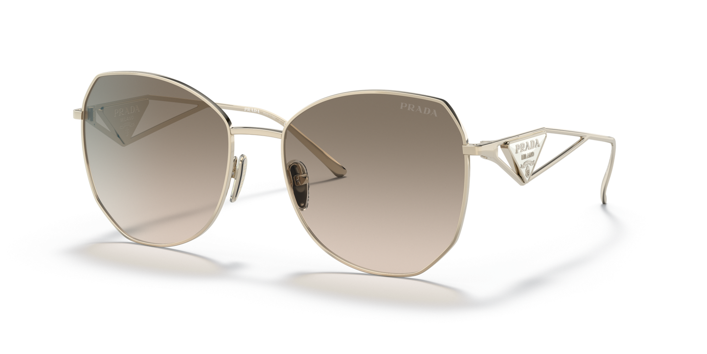 Prada Sunglasses Pale Gold-Light Brown Gradient Light Grey | PRADA PR 57YS Pale Gold-Light Brown Gradient Light Grey