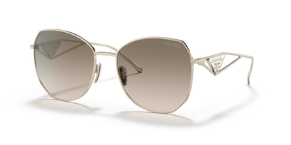 Prada Sunglasses Pale Gold-Light Brown Gradient Light Grey | PRADA PR 57YS Pale Gold-Light Brown Gradient Light Grey