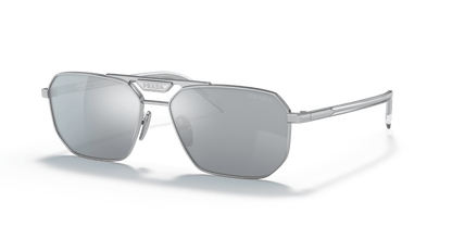 Prada Sunglasses Mirror Silver-Blue Silver 80 | Prada PR 58YS Silver-Blue Mirror Silver 80