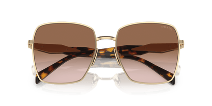 Prada sunglasses in light brown-gold color | PRADA PR 64ZS Pale Gold-Brown Gradient