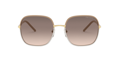 Prada Sunglasses Beige-Light Brown Gradient Light Grey | PRADA PR 67XS Beige-Light Brown Gradient Light Grey