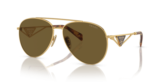 Prada Sunglasses Gold-Dark Brown | PRADA PR 73ZS Gold-Dark Brown