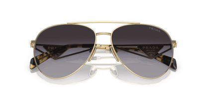 משקפי שמש של פראדה זהב בהיר-גרדיינט | PRADA PR 73ZS Pale Gold-Grey Gradient
