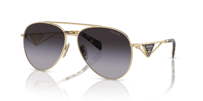 משקפי שמש של פראדה זהב בהיר-גרדיינט | PRADA PR 73ZS Pale Gold-Grey Gradient