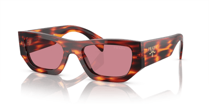 משקפי שמש פראדה הוואנה סגול אדום-כהה | PRADA PR A01S Havana Red-Dark Violet