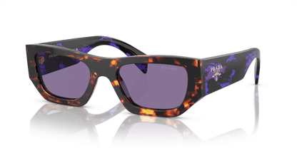 Prada Havana-Violet Mirror Internal Silver Sunglasses | PRADA PR A01S Havana-Violet Mirror Internal Silver